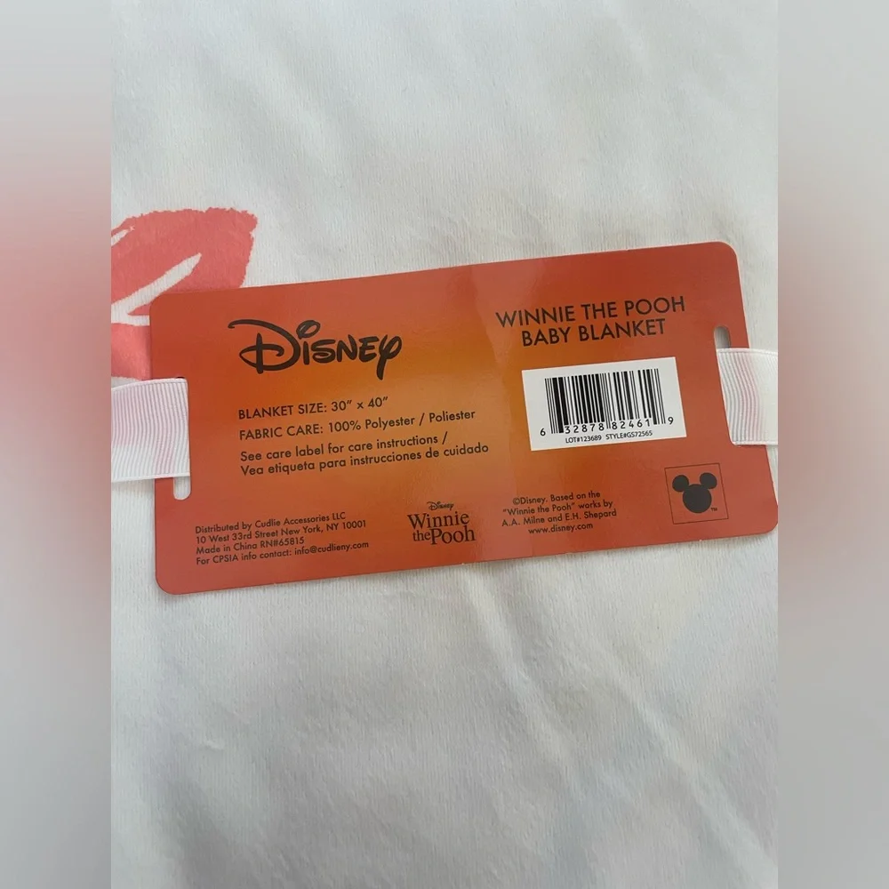 NWT Disney Pumpkin Winnie the Pooh Baby Blanket